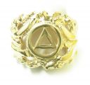 95-8 Mens Wide Nugget Style Ring